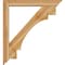 Ekena Millwork Merced Traditional Rough Sawn Bracket w/ Offset Brace, Western Red Cedar, 6"W x 40"D x 44"H BKT0604X40X44MRC01RWR - alternate 3